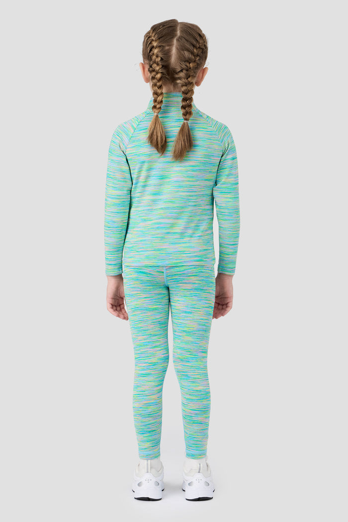 Infant Girl's Trail 1/4 Zip/Legging Set - Green/Blue/Lilac/Pink