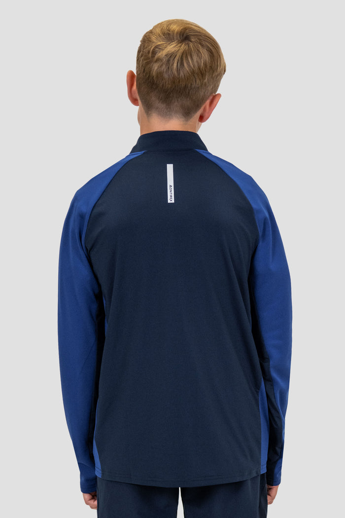 Junior Sprint 1/4 Zip - Midnight Blue/Marine Blue