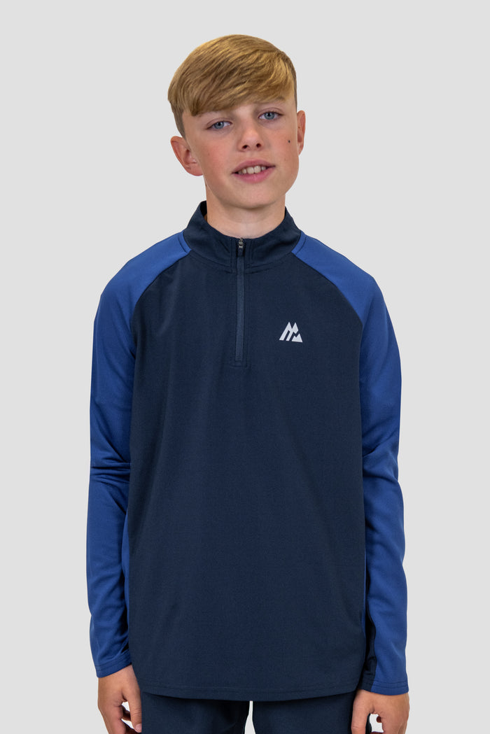 Junior Sprint 1/4 Zip - Midnight Blue/Marine Blue