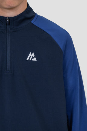 Junior Sprint 1/4 Zip - Midnight Blue/Marine Blue