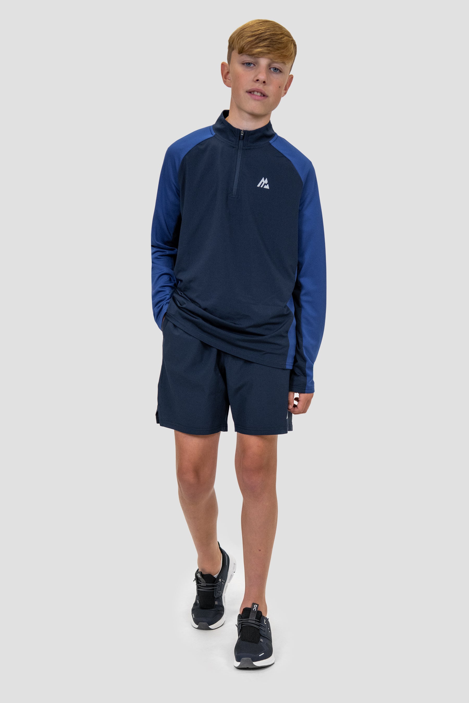 Junior Sprint 1/4 Zip - Midnight Blue/Marine Blue