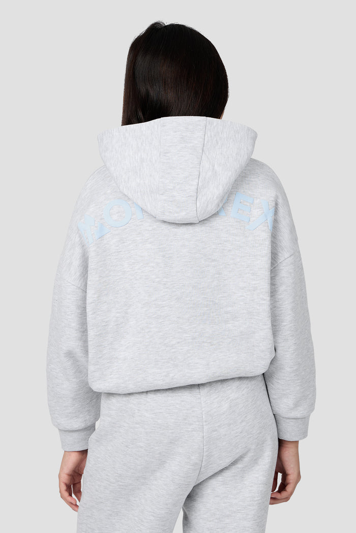 Girls Vibe Hood - Light Smoke Grey Marl/Misty Blue