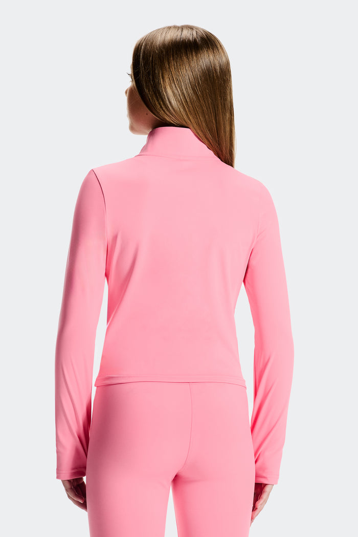 Girls Icon 1/4 Zip - Sweet Pink