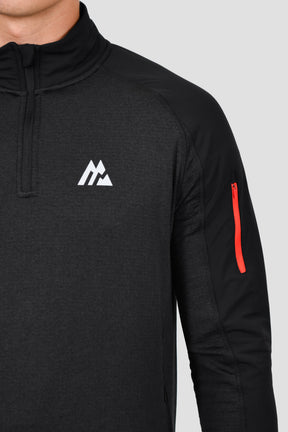 Men's Summit 1/4 Zip - Black Marl/Black