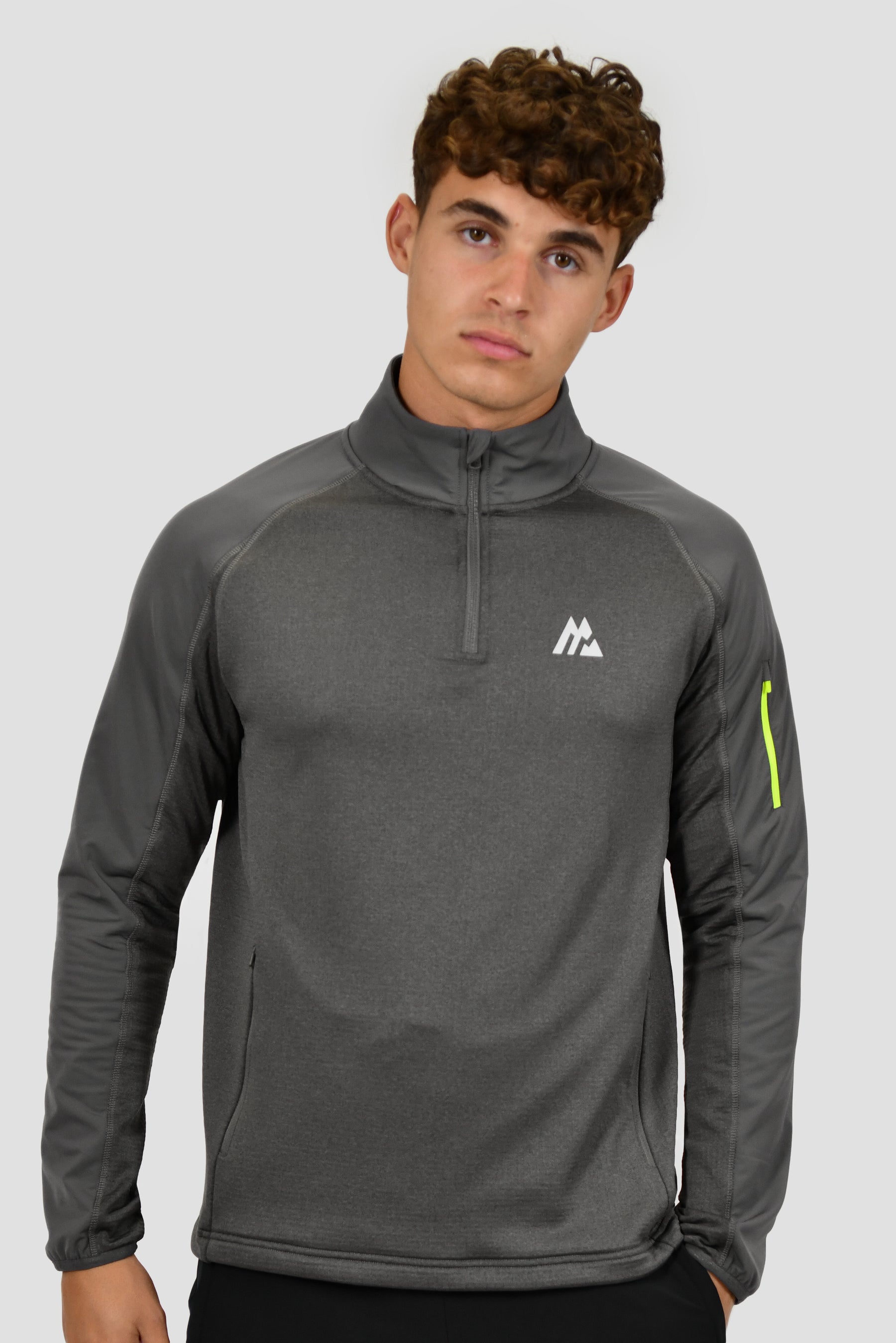 Men's Summit Poly 1/4 Zip - Grey Marl / Grey Pin