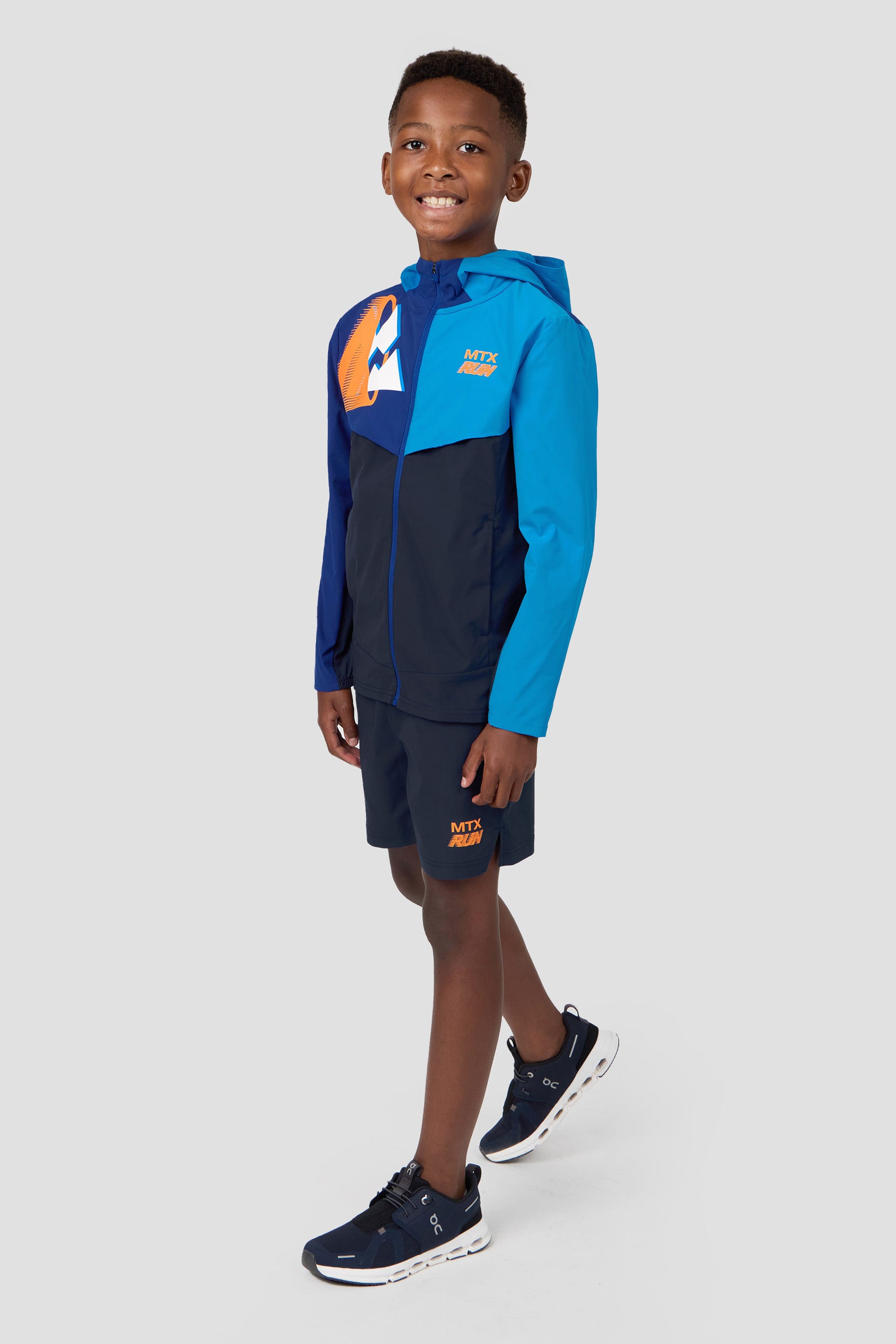 Boys MTX Run Jacket - Midnight Blue/Idaho Blue/Marine Blue