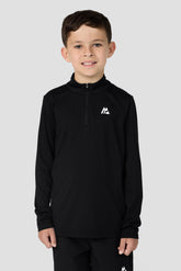 Boys Delta 1/4 Zip - Black