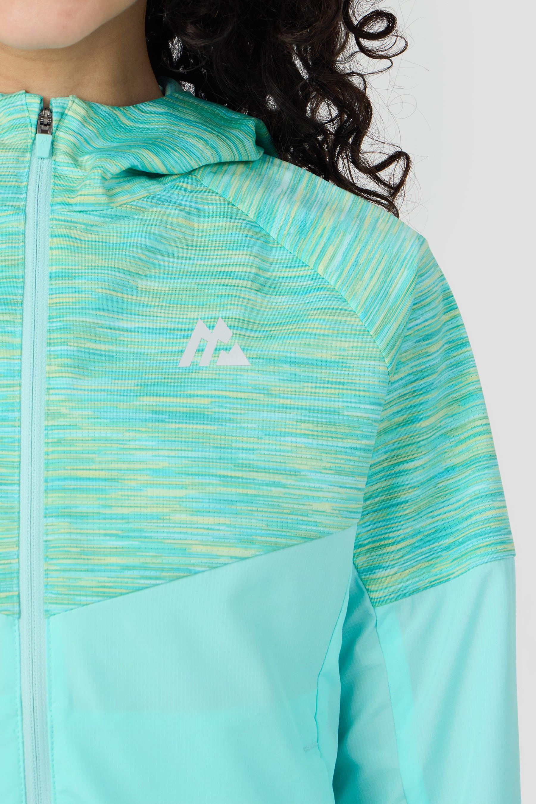Girls Trail Windbreaker - Aqua/Citrus