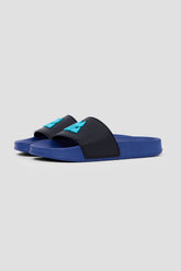 Junior MTX Slides  - Marine Blue/Midnight Blue/Vivid Aqua