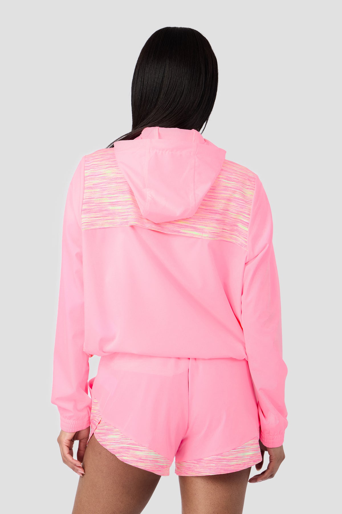 Women's Trail Windbreaker - Pink/Green/White