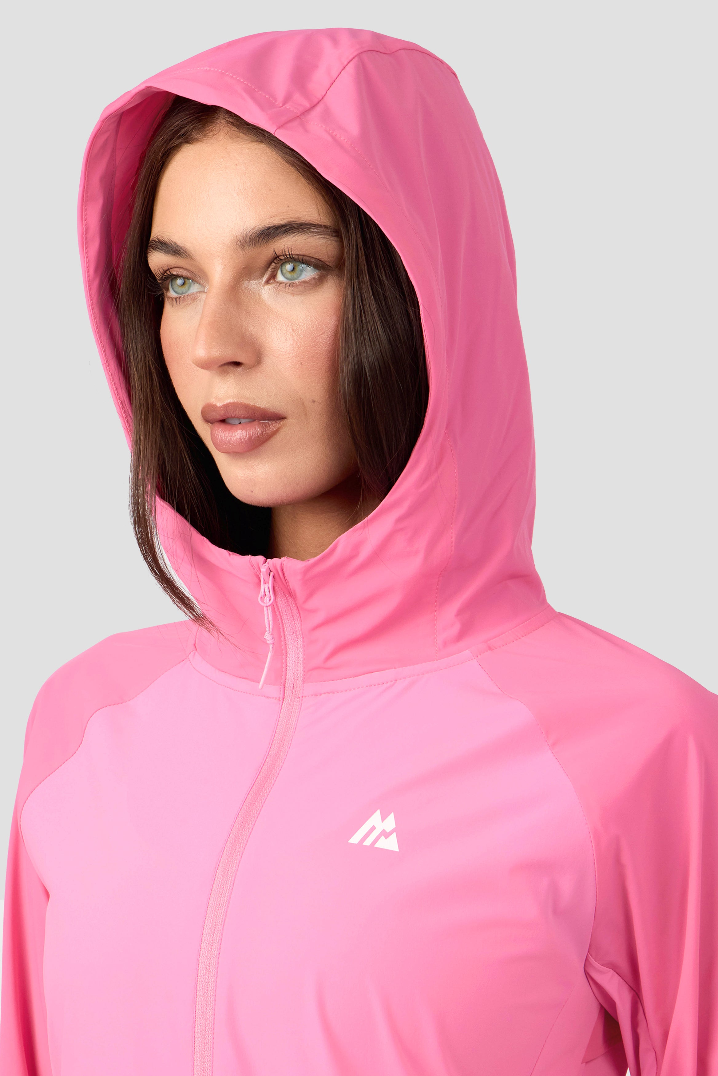 ピンク ジオメトリック スキーウエア MTX Run Switch Windbreaker - Peony Pink | Montirex Sportswear
