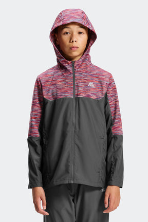 Boys Trail Windbreaker - Grey/Blue/Red