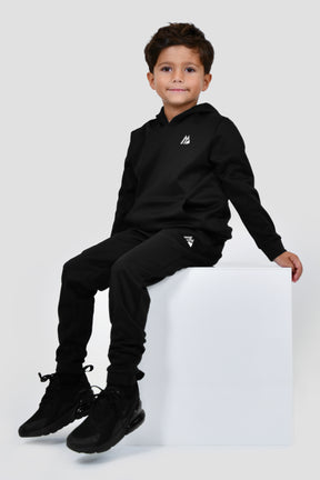 Infants Topographic Hood/Jogger Set - Black