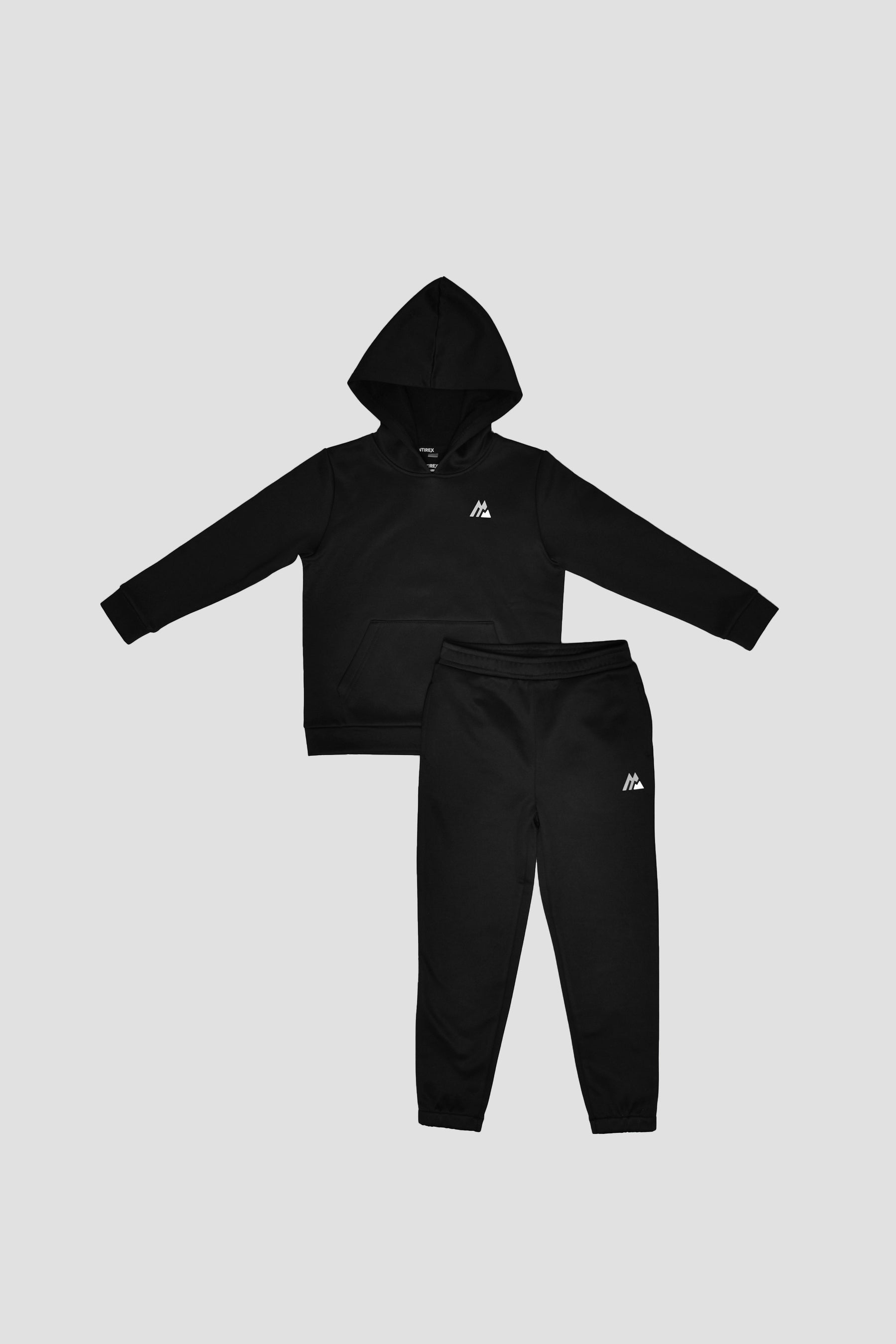 Infants Topographic Hood/Jogger Set - Black