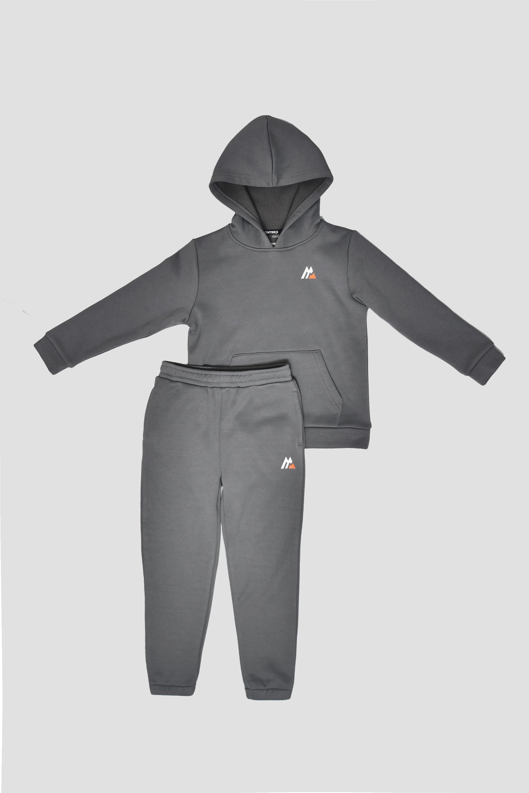 Infants Topographic Hood/Jogger Set - Cement Grey