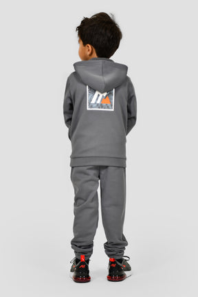 Infants Topographic Hood/Jogger Set - Cement Grey