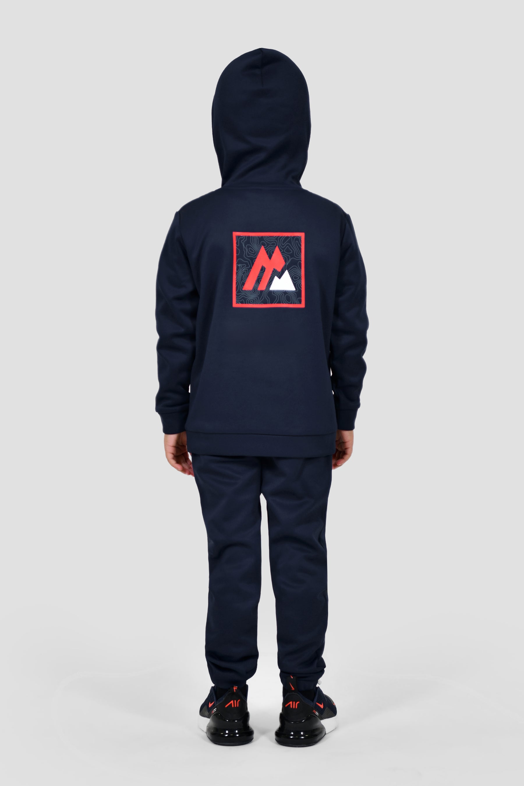 Infants Topographic Hood/Jogger Set - Midnight Blue