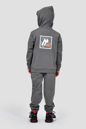 Infants Topographic Hood/Jogger Set - Cement Grey