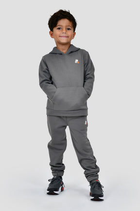 Infants Topographic Hood/Jogger Set - Cement Grey