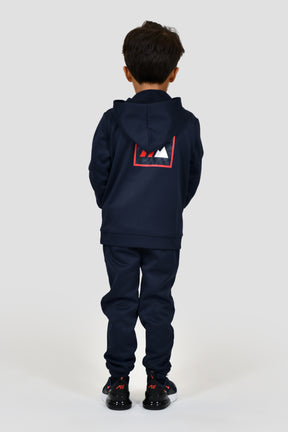 Infants Topographic Hood/Jogger Set - Midnight Blue