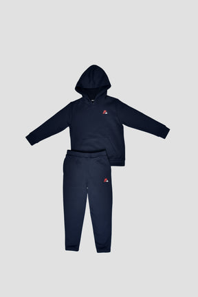 Infants Topographic Hood/Jogger Set - Midnight Blue