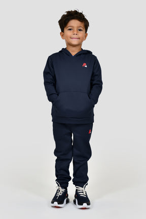 Infants Topographic Hood/Jogger Set - Midnight Blue