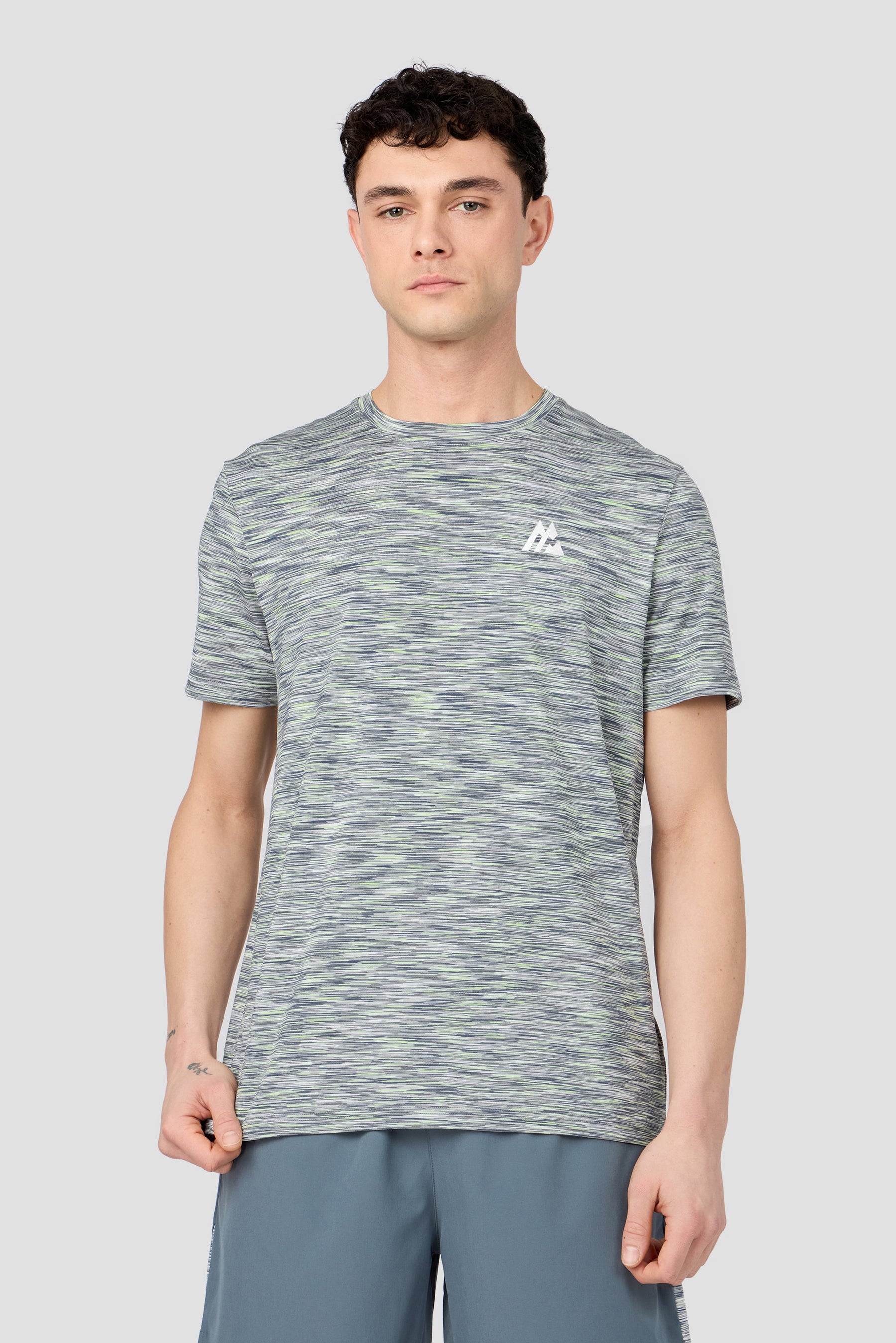 Trail T-Shirt - Grey/Green/White