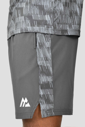 Men's Trace AOP Panel Short - Platinum Grey/Cement Grey