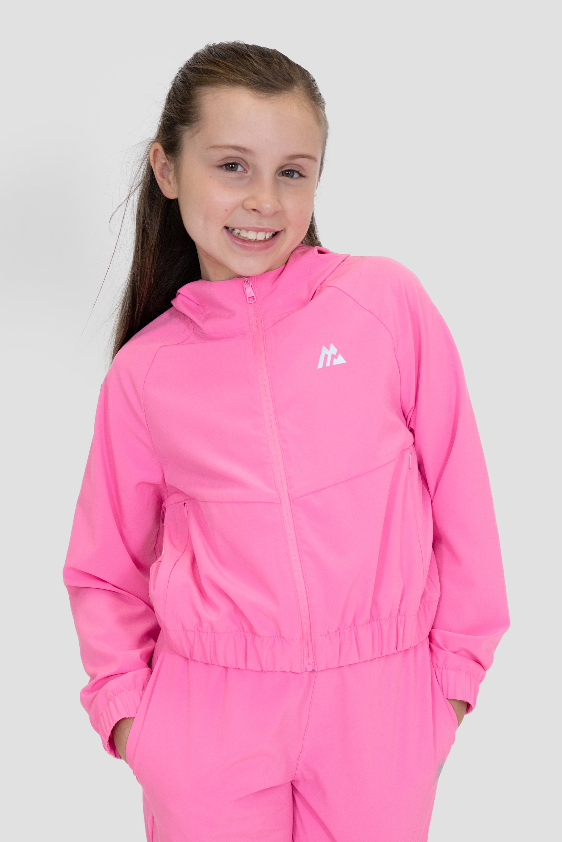 Girls Track Jacket - Fuchsia