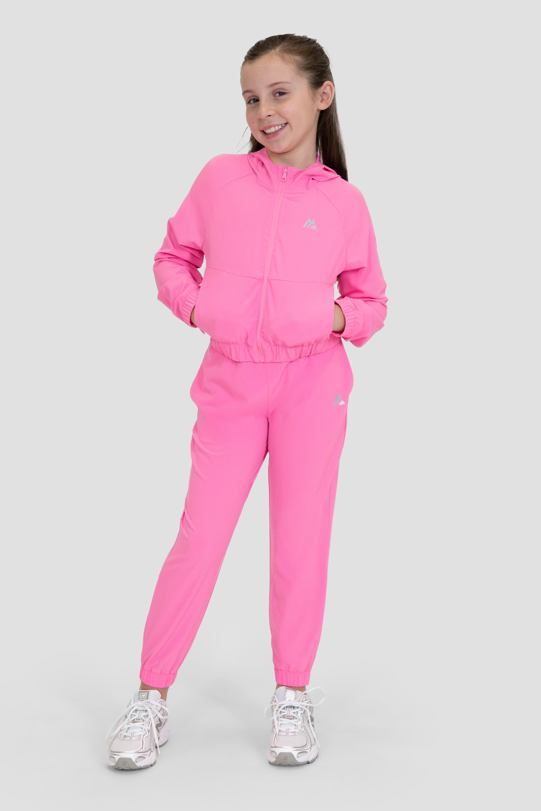 Girls Track Woven Pant - Fuchsia