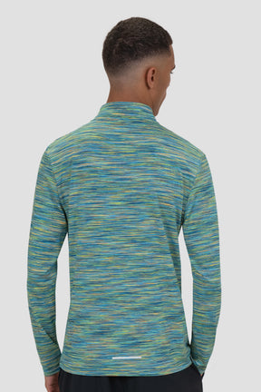 Men's Trail 1/4 Zip - Blue/Orange/Lime