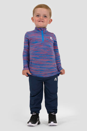 Infants Trail 1/4 Zip Pants Set - Red/Blue/Navy