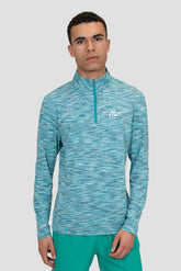 Trail 1/4 Zip - Teal/Blue/White