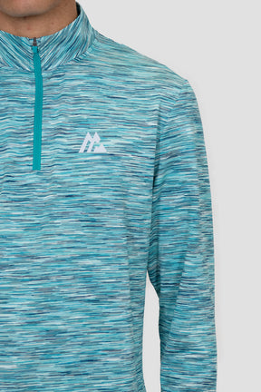 Trail 1/4 Zip - Teal/Blue/White