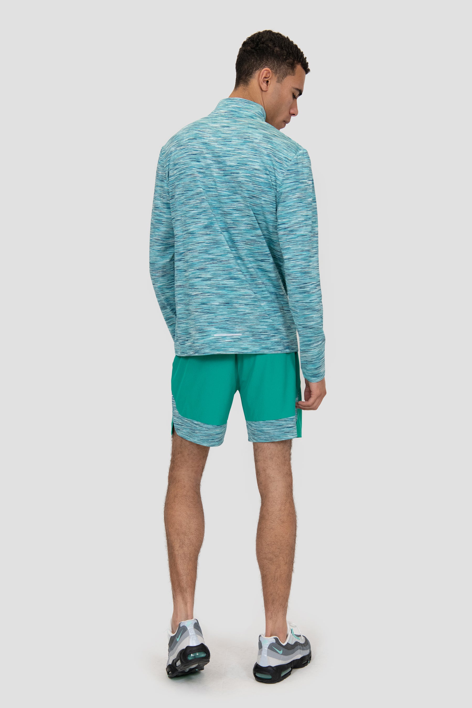 Trail 1/4 Zip - Teal/Blue/White