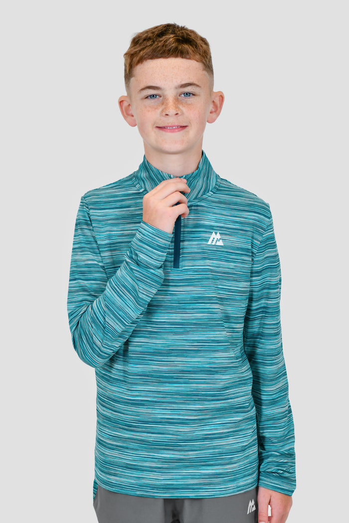 Junior Trail 1/4 Zip - Teal Multi