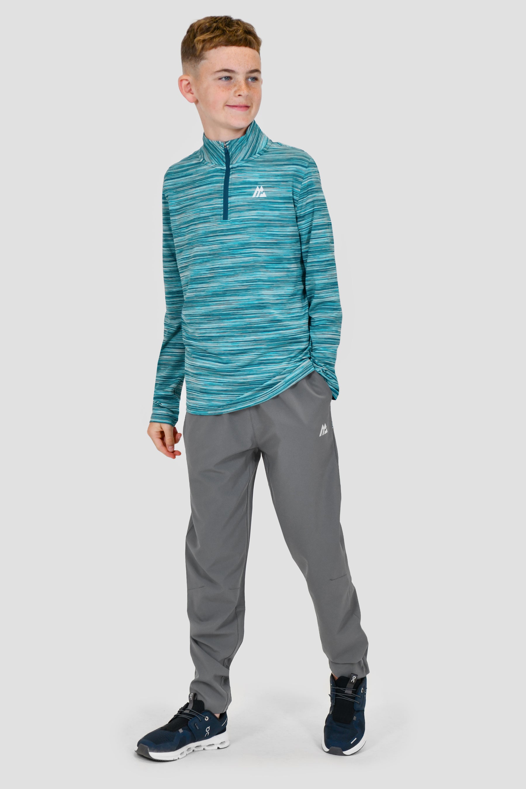 Junior Trail 1/4 Zip - Teal Multi