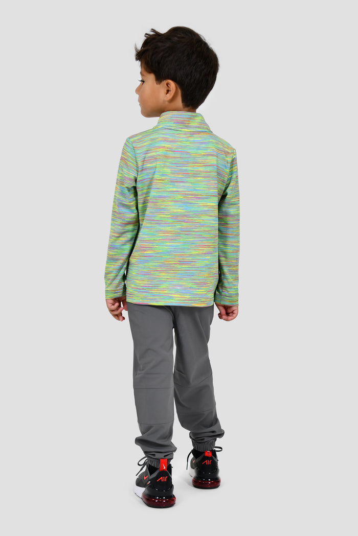 Infants Trail 1/4 Zip/Pant Set - Yellow/Light Blue/Pink/Grey