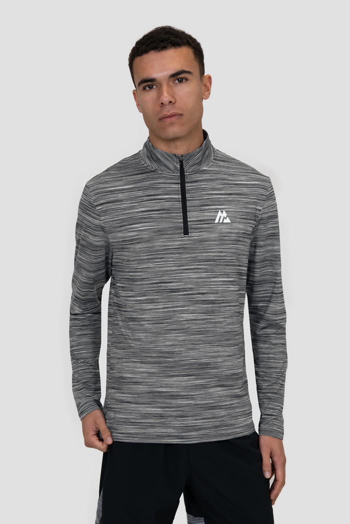 Trail 1/4 Zip - Black/Grey Multi