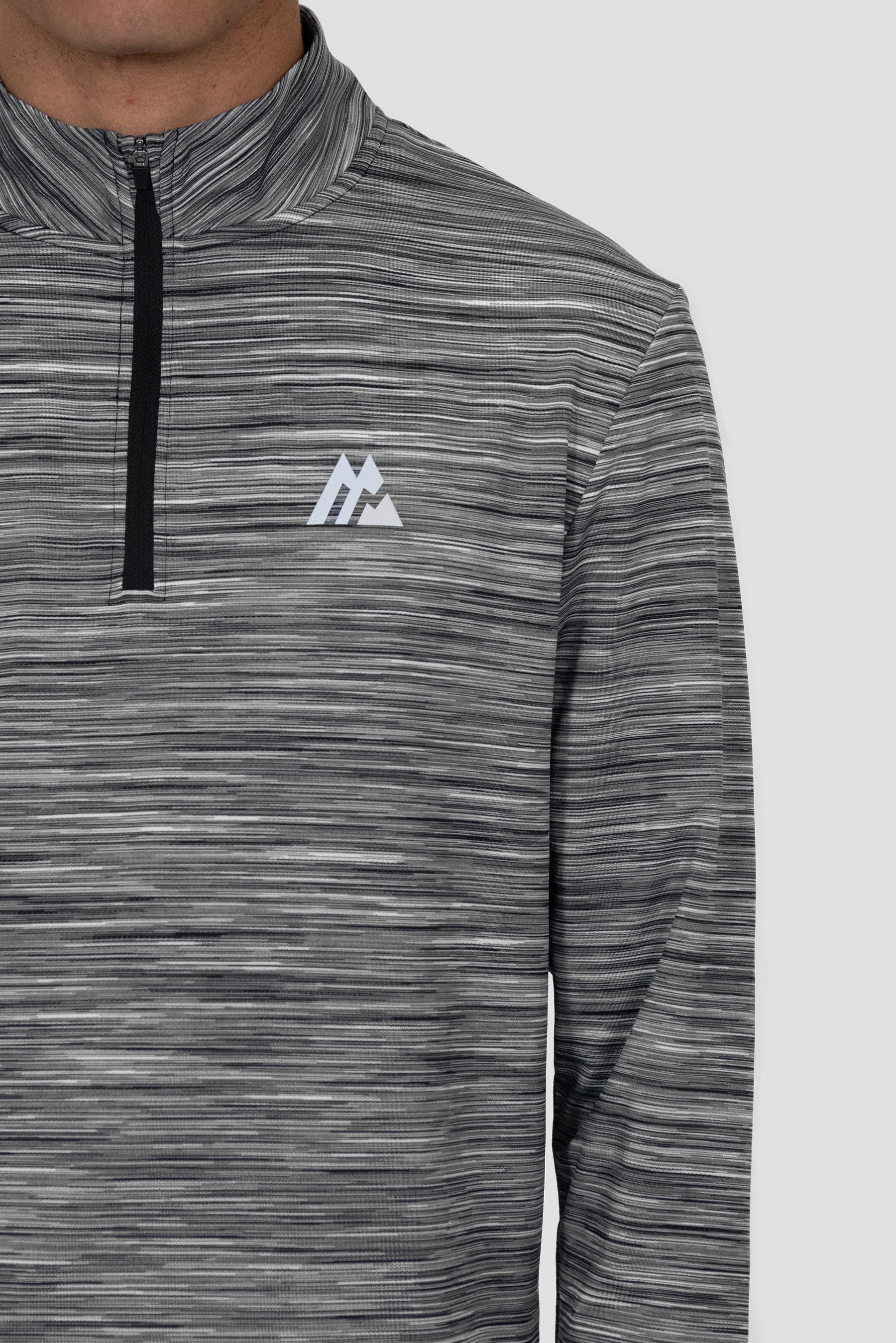 Trail 1/4 Zip - Black/Grey Multi