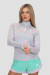 Women's Trail 1/4 Zip - Pink/Green