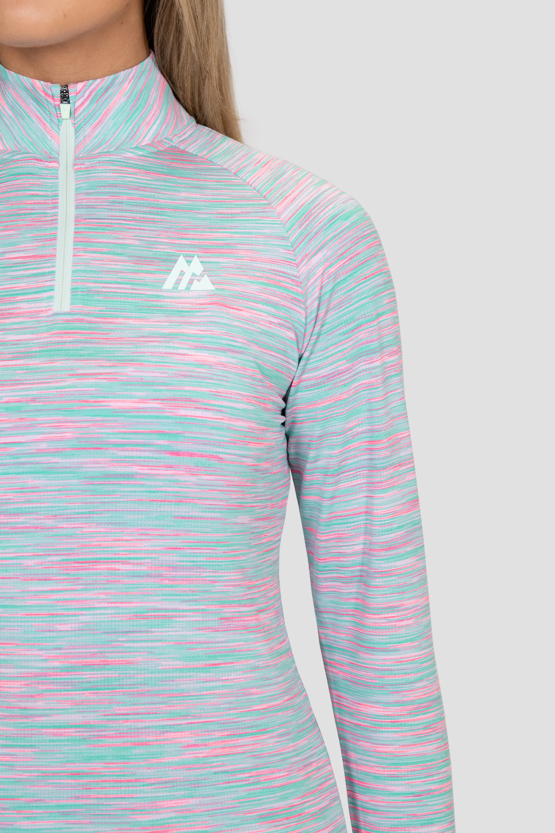 Women's Trail 1/4 Zip - Pink/Green