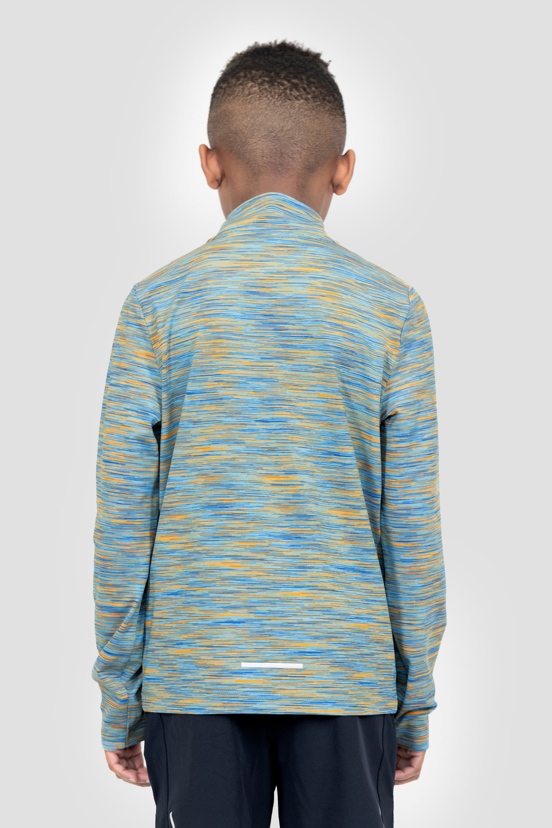 Boys Trail 1/4 Zip - Blue/Orange