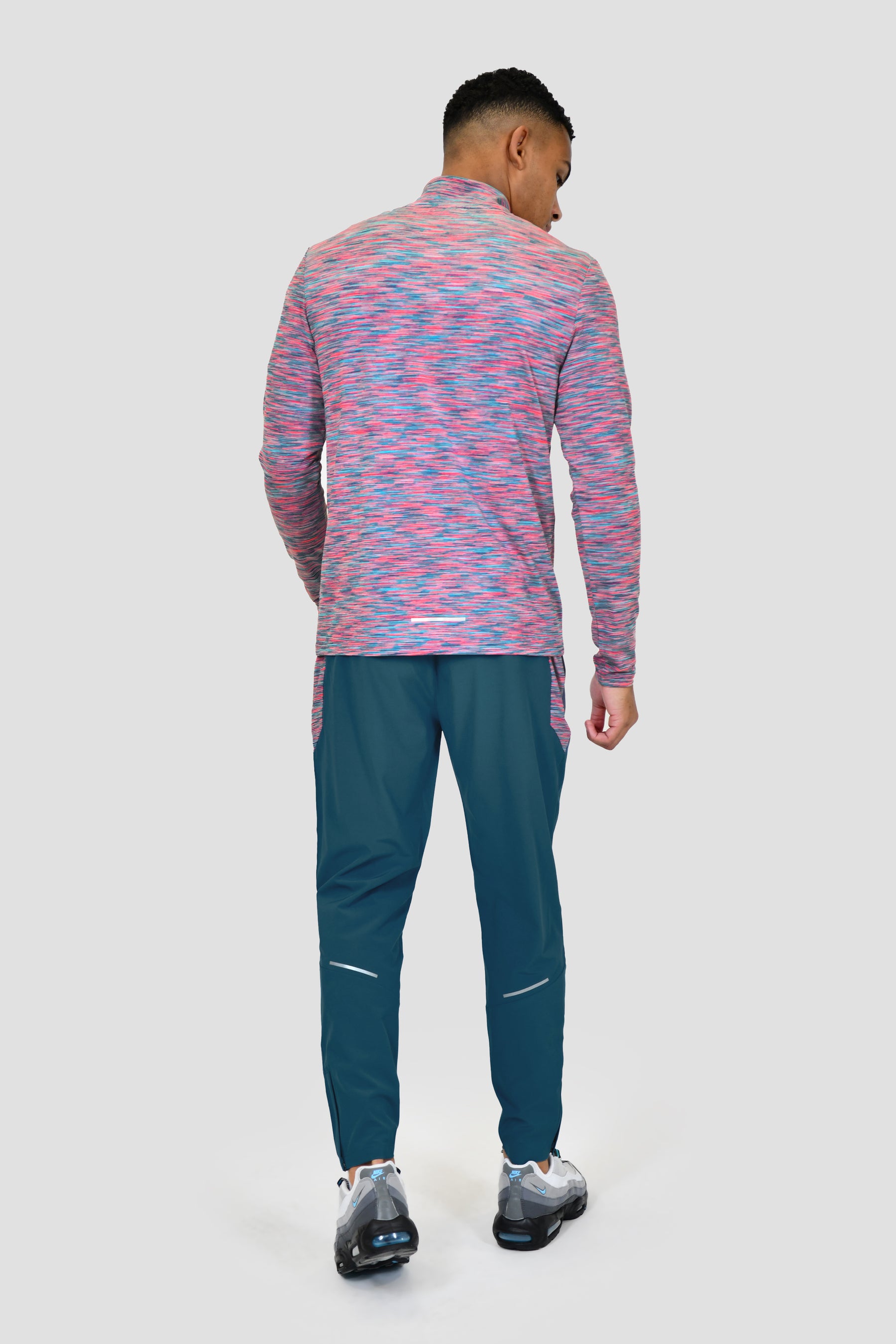 Men's Trail 1/4 Zip - Teal/Pink