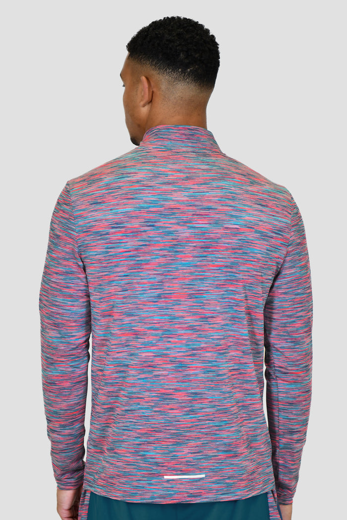 Men's Trail 1/4 Zip - Teal/Pink