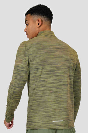 Trail 2.0 1/4 Zip - Khaki Green Multi