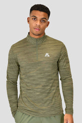 Trail 2.0 1/4 Zip - Khaki Green Multi