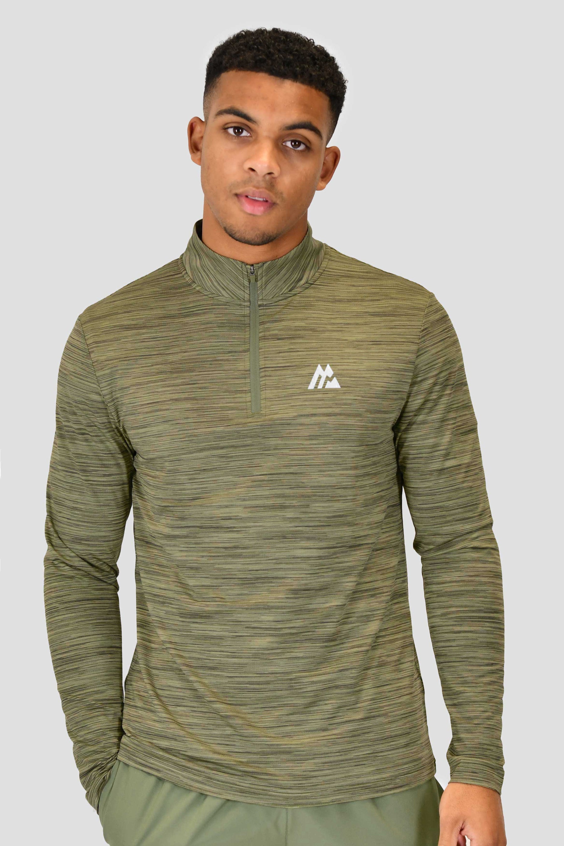 Trail 2.0 1/4 Zip - Khaki Green Multi