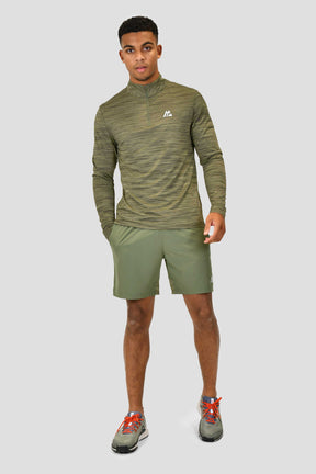 Trail 2.0 1/4 Zip - Khaki Green Multi