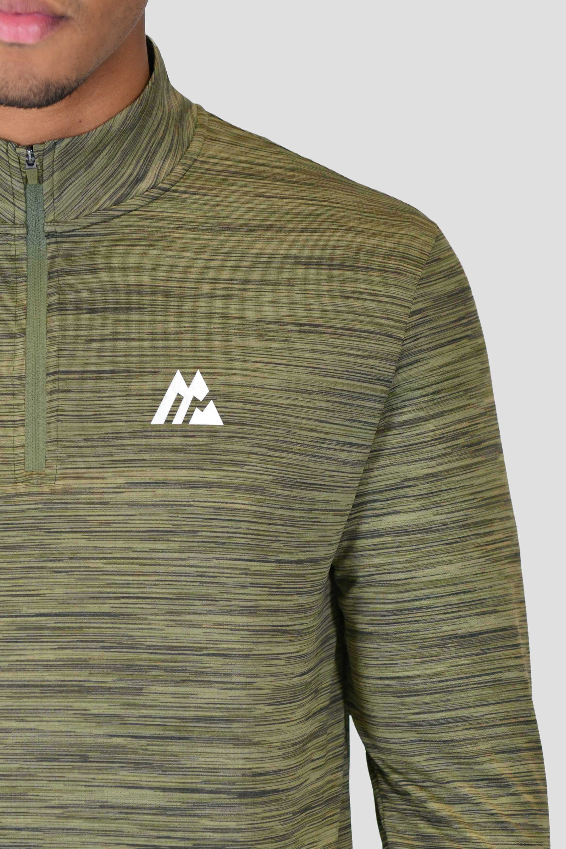 Trail 2.0 1/4 Zip - Khaki Green Multi